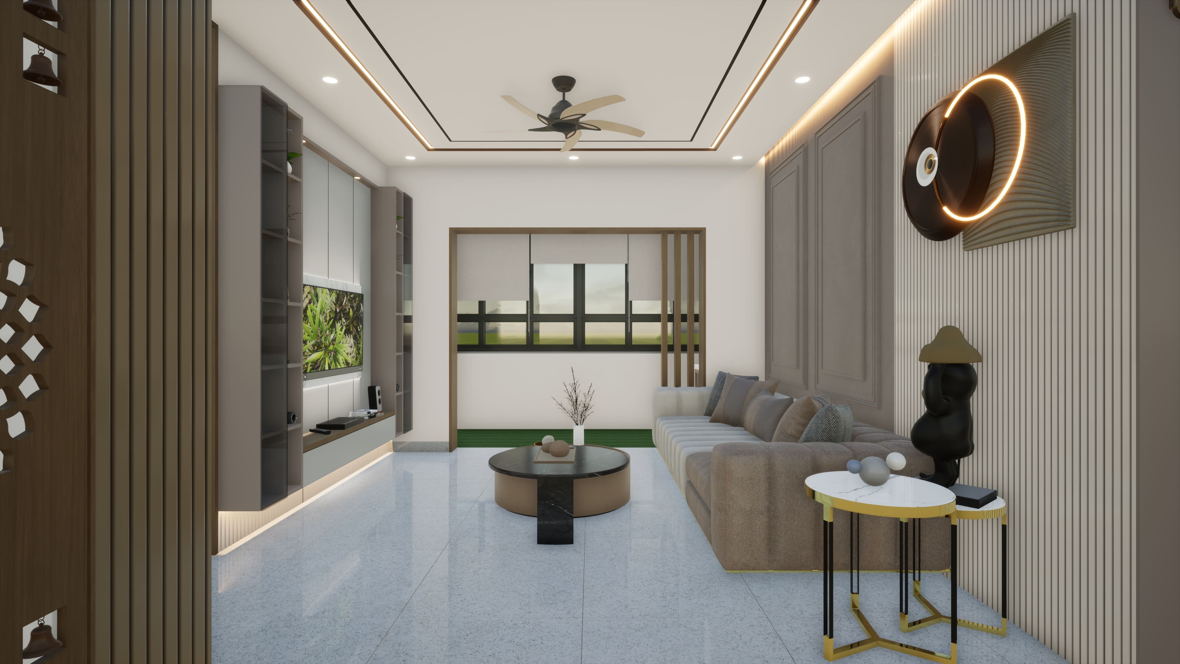 Living, Dining & Kitchen Space